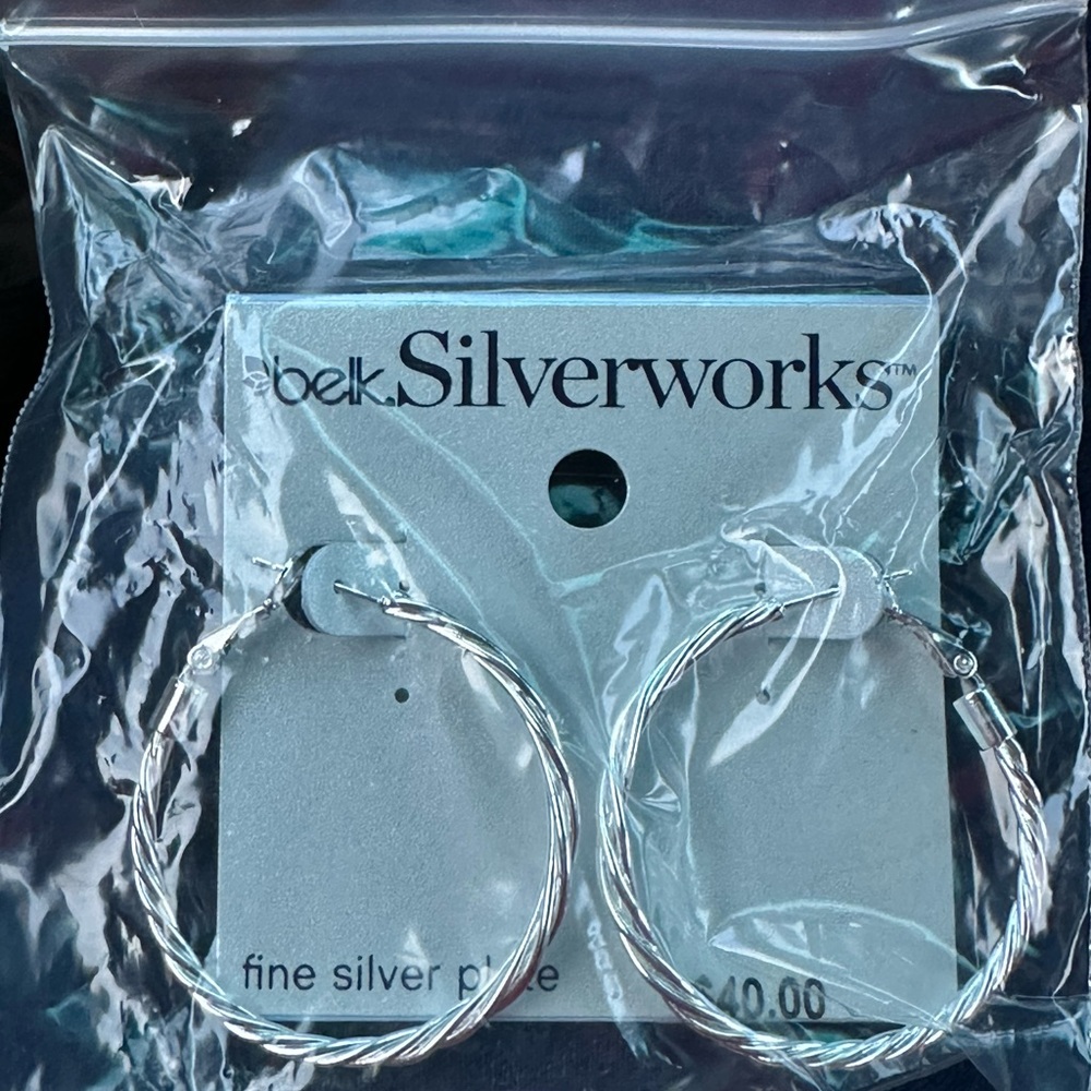 Belk Silverworks Twisted Hoop Earrings